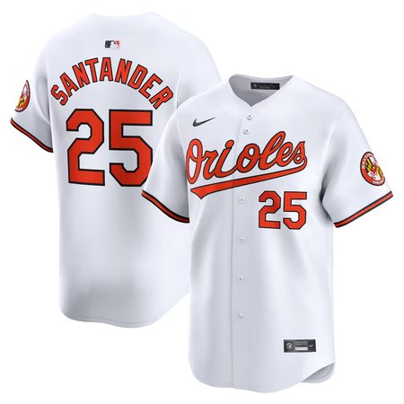 Men's Baltimore Orioles #25 Anthony Santander Nike White Home Limited Player Jersey